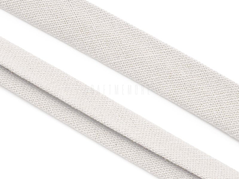 CRAFTMEMORE 1/2 Inch Double Fold Bias Tape Linen Cotton Bias Tape Japan Made Binding Tape for Sewing Seaming Hemming Quilting (White x 5 Yards) - Image 2